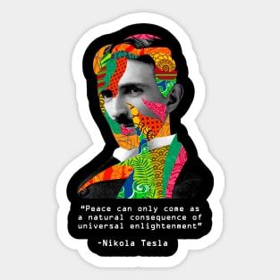 Nikola Tesla Prints Collage Sticker